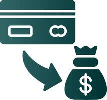 Credit Glyph Gradient Icon vector