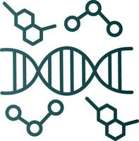 DNA Line Gradient Icon vector