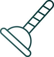 Plunger Line Gradient Icon vector