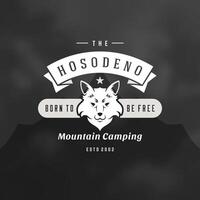 Forest camping logo emblem illustration. vector