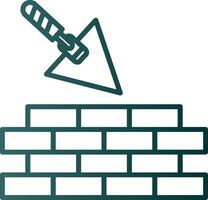 Brickwork Line Gradient Icon vector