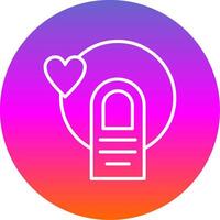 Heart Line Gradient Circle Icon vector