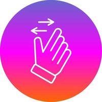Left Right Swipe Line Gradient Circle Icon vector