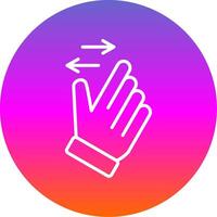 Left Right Swipe Line Gradient Circle Icon vector