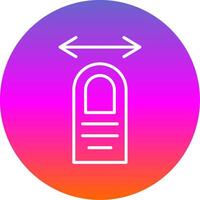 Tap Drag Line Gradient Circle Icon vector