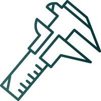 Caliper Line Gradient Icon vector