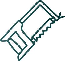 Hacksaw Line Gradient Icon vector