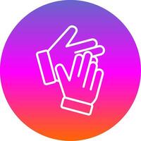 Clapping Line Gradient Circle Icon vector