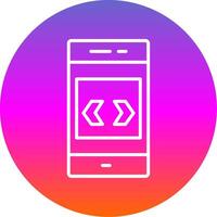 Arrow Line Gradient Circle Icon vector
