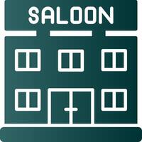 Saloon Glyph Gradient Icon vector