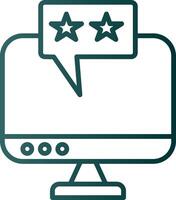 Feedback Line Gradient Icon vector