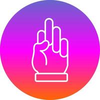 Fingers Line Gradient Circle Icon vector