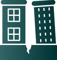 Earthquake Glyph Gradient Icon vector