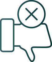 Dislike Line Gradient Icon vector
