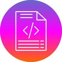 Coding Line Gradient Circle Icon vector