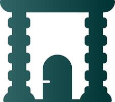 Archway Glyph Gradient Icon vector