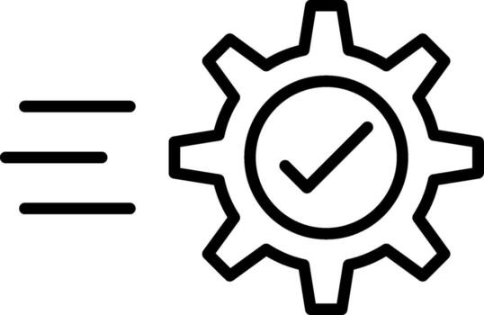 Gears Line Gradient Icon vector