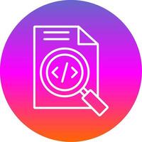 Search Line Gradient Circle Icon vector