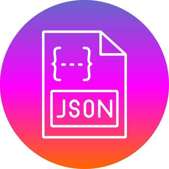 Json Line Gradient Circle Icon vector