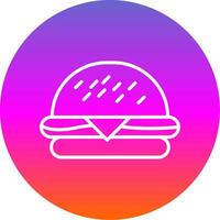 Burger Line Gradient Circle Icon vector