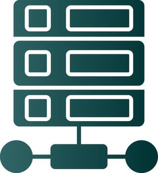 Database Glyph Gradient Icon vector