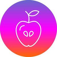 Apple Line Gradient Circle Icon vector