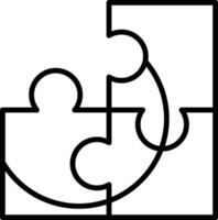 Puzzled Line Gradient Icon vector