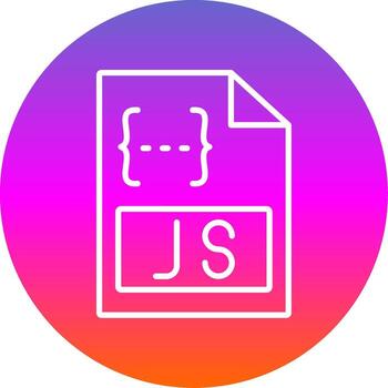 Js Line Gradient Circle Icon vector