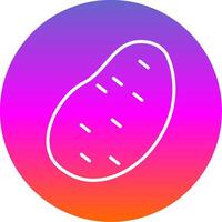 Potato Line Gradient Circle Icon vector