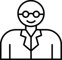 Professor Line Gradient Icon vector