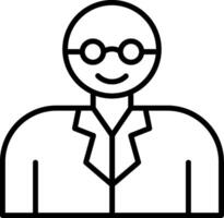 Professor Line Gradient Icon vector