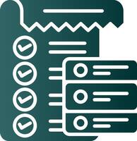 Data List Glyph Gradient Icon vector