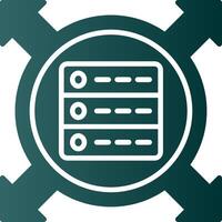Data Driven Glyph Gradient Icon vector