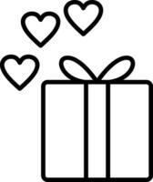 Gift Box Line Gradient Icon vector