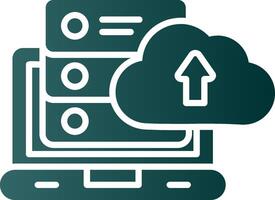 Transfer Data Glyph Gradient Icon vector