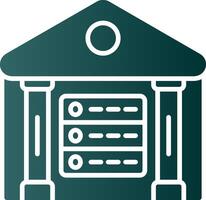 Data Warehouse Glyph Gradient Icon vector