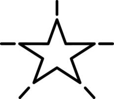 icono de gradiente de línea de estrella vector