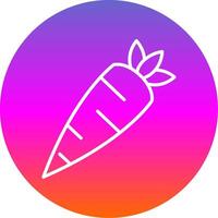 Carrot Line Gradient Circle Icon vector