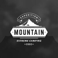 Mountains logo emblem illustration. vector