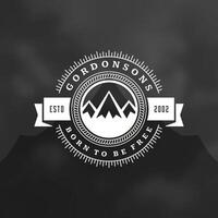 Mountains logo design illustration. vector