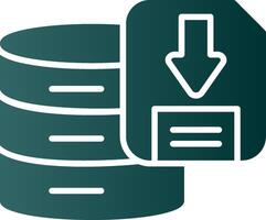 Downloading Data Glyph Gradient Icon vector