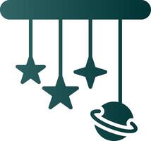 Crib Mobile Glyph Gradient Icon vector