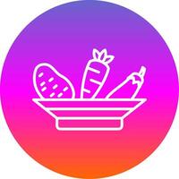 Vegetables Line Gradient Circle Icon vector