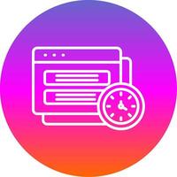 Tasks Line Gradient Circle Icon vector