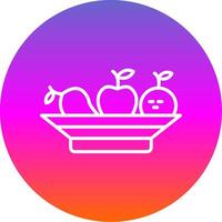 Fruit Line Gradient Circle Icon vector