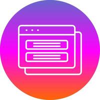 Browser Line Gradient Circle Icon vector