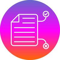 Tasks Line Gradient Circle Icon vector