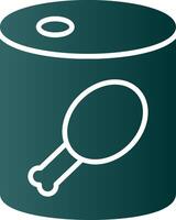 Canned Food Glyph Gradient Icon vector