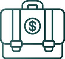 Suitcase Line Gradient Icon vector