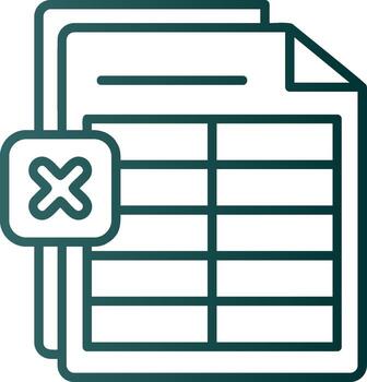 sobresalir línea degradado icono vector